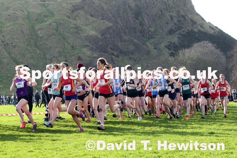 Womens short race  2020 BUCS Cross Country Champs., Edinburgh.  Photo: David T. Hewitson/Sports for All Pics